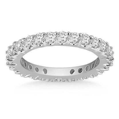 14k white gold common-prong round diamond eternity ring by Bids.com on Tampa Home & Garden Store