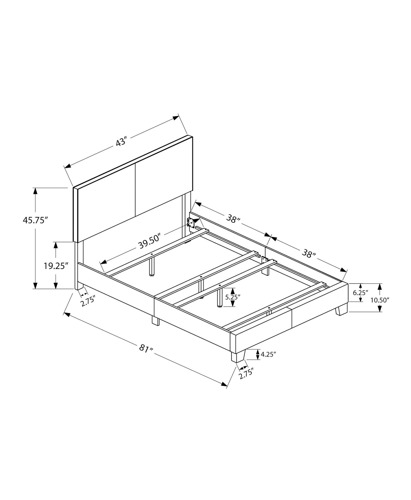 Modern Upholstered And Transitional Bed Frame