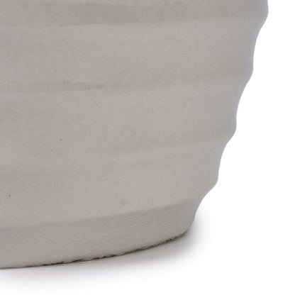 Flowerpot planter ceramic beige with crackle glaze texture, HouseOfZazla on Tampa Home & Garden Store