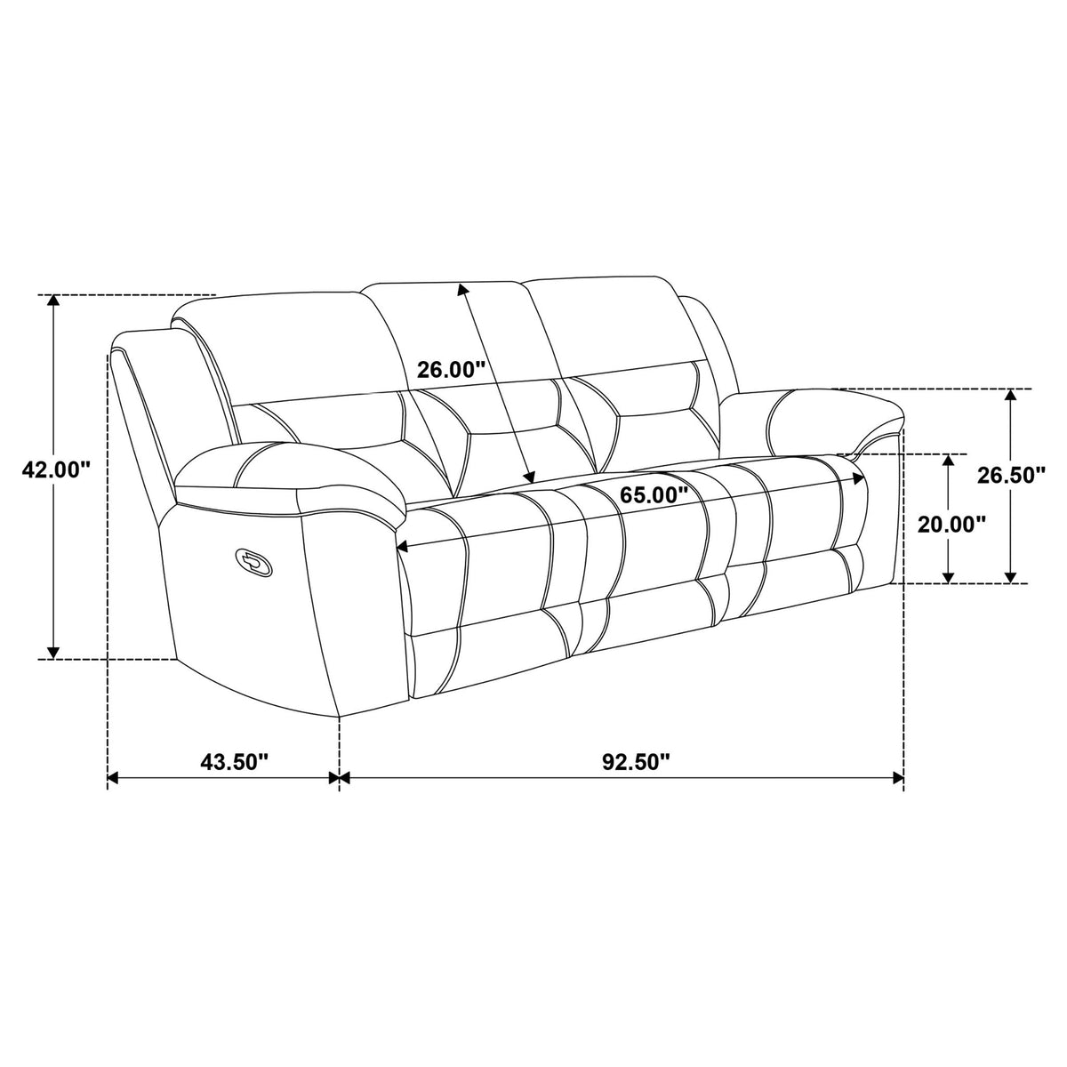 Sebring Gray Manual Reclining Sofa And Loveseat