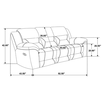 Sebring Gray Manual Reclining Sofa And Loveseat