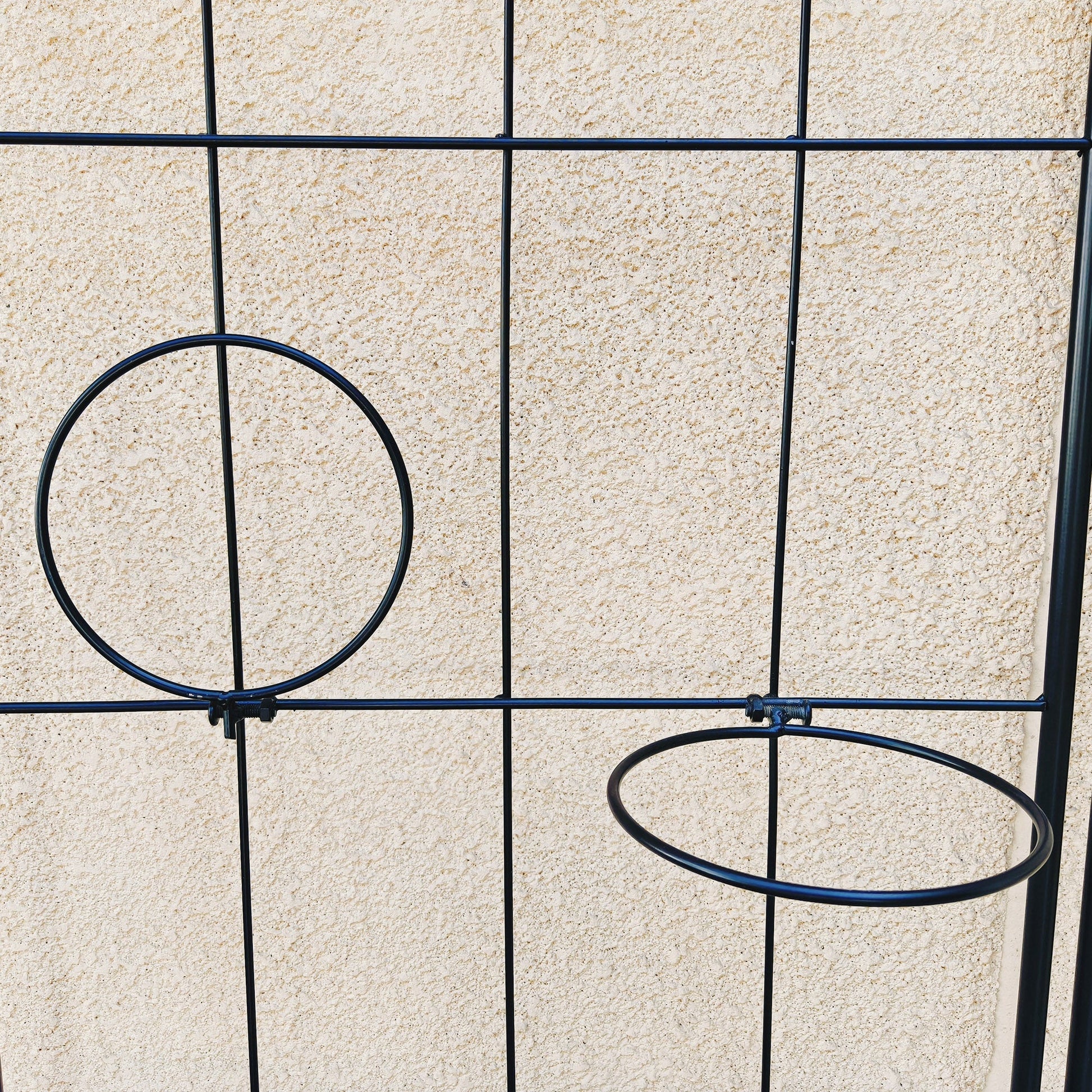 4 Pack Metal Garden Trellis by HouseOfZazla, black metal grid with circular ring accents on Tampa Home & Garden Store