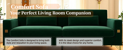 a Luxury Emerald Plush Sofa For Bedroom And Home