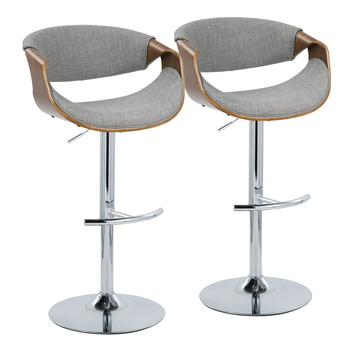 Curvo Mid Century Barstool with Swivel Seat