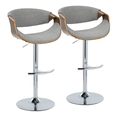 Curvo Mid Century Barstool with Swivel Seat