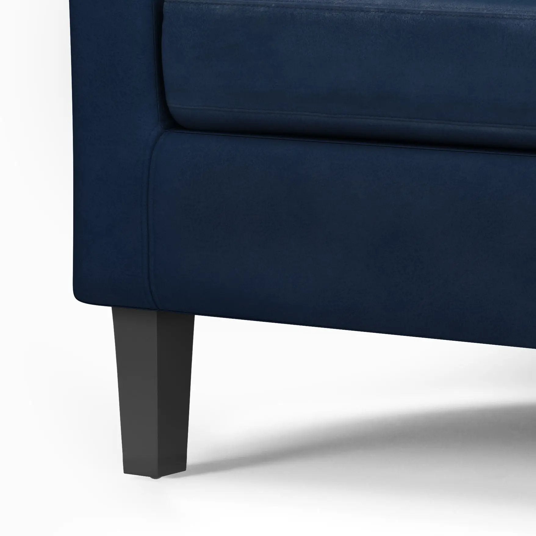 Austin Transitional Tub Chair navy blue upholstered arm chair Unique Piece Furniture on Tampa Home & Garden Store