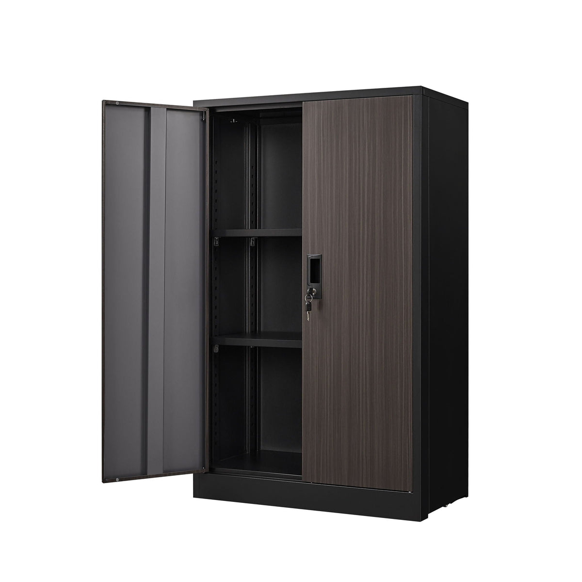 Metal storage cabinet with locking doors and adjustable shelf by HouseOfZazla, black cabinet on Tampa Home & Garden Store