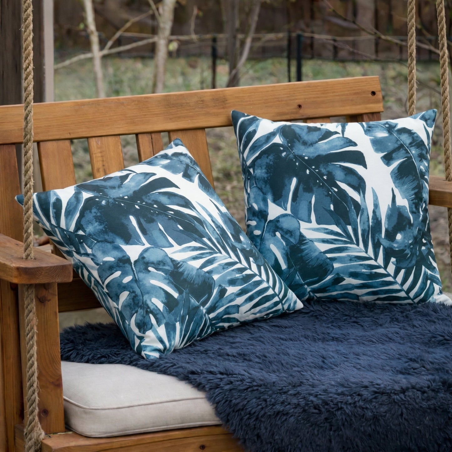 Set of 2 Waterproof Outdoor Throw Pillows