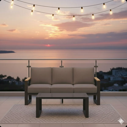 Modern Outdoor Sofa Set with the Coffee Table