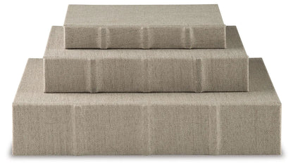 Jolina Linen Box Set of 3 Keepsake Boxes