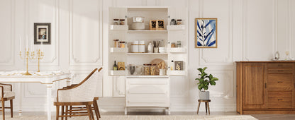 70-inch Kitchen Pantry Cabinet with solid wood handles and adjustable storage by HouseOfZazla on Tampa Home & Garden Store