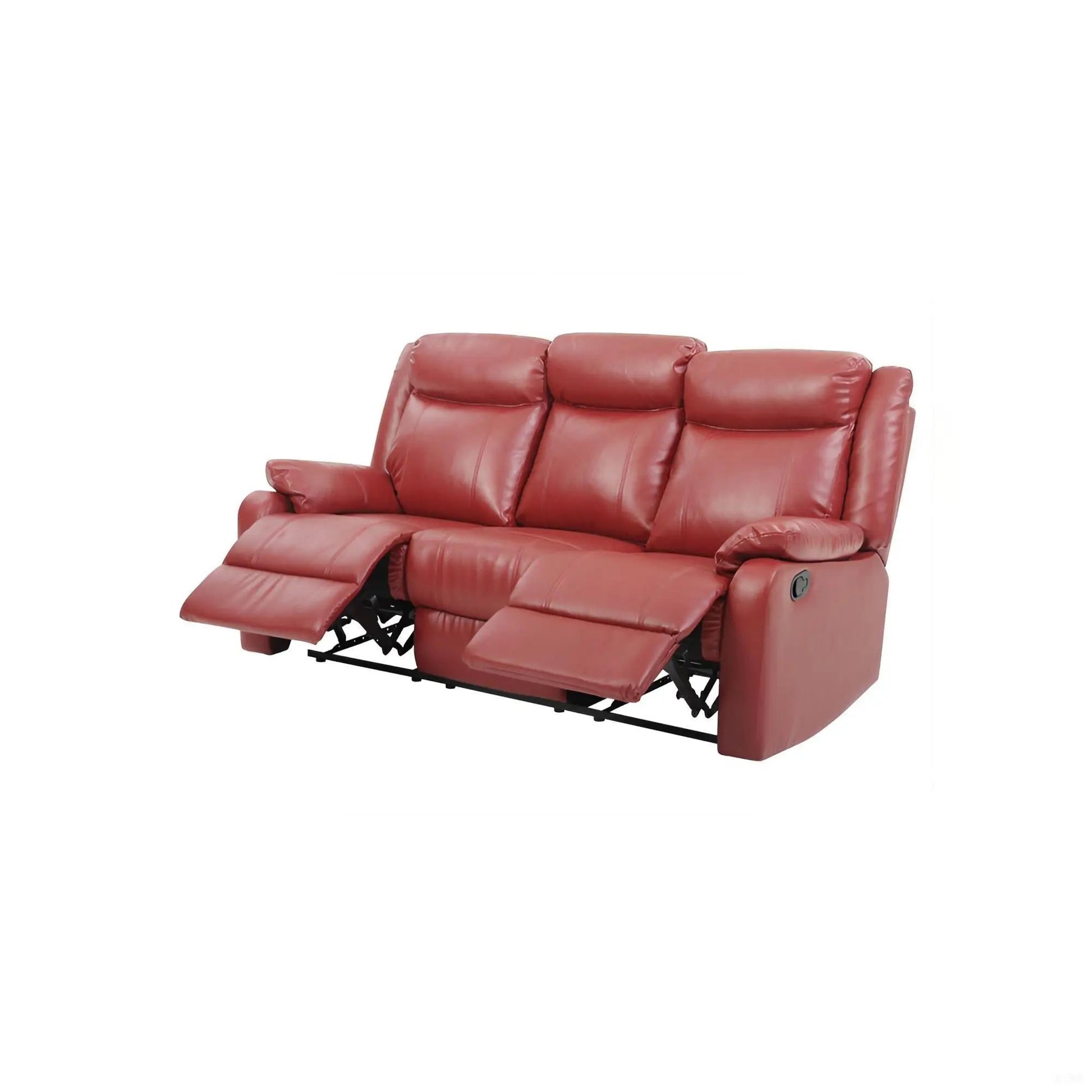 Contemporary three seater reclining sofa red leather by Unique Piece Furniture on Tampa Home & Garden Store