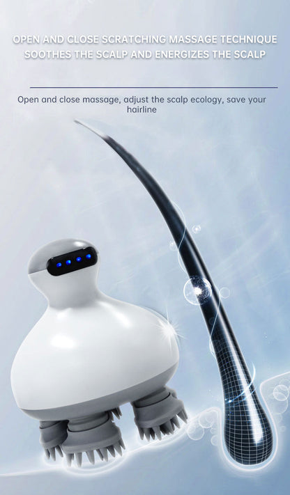 Head Massage Health Care Antistress Relax Body Massagem Deep Tissue Electric Vibrating Head Massager Hair Scalp Massager - Tampa Home & Garden Store