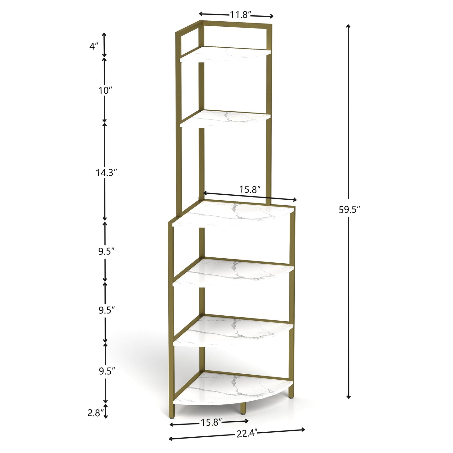 6-story corner open bookshelf, modern bookshelf, wooden frame, independent bookshelf unit, - Tampa Home & Garden Store