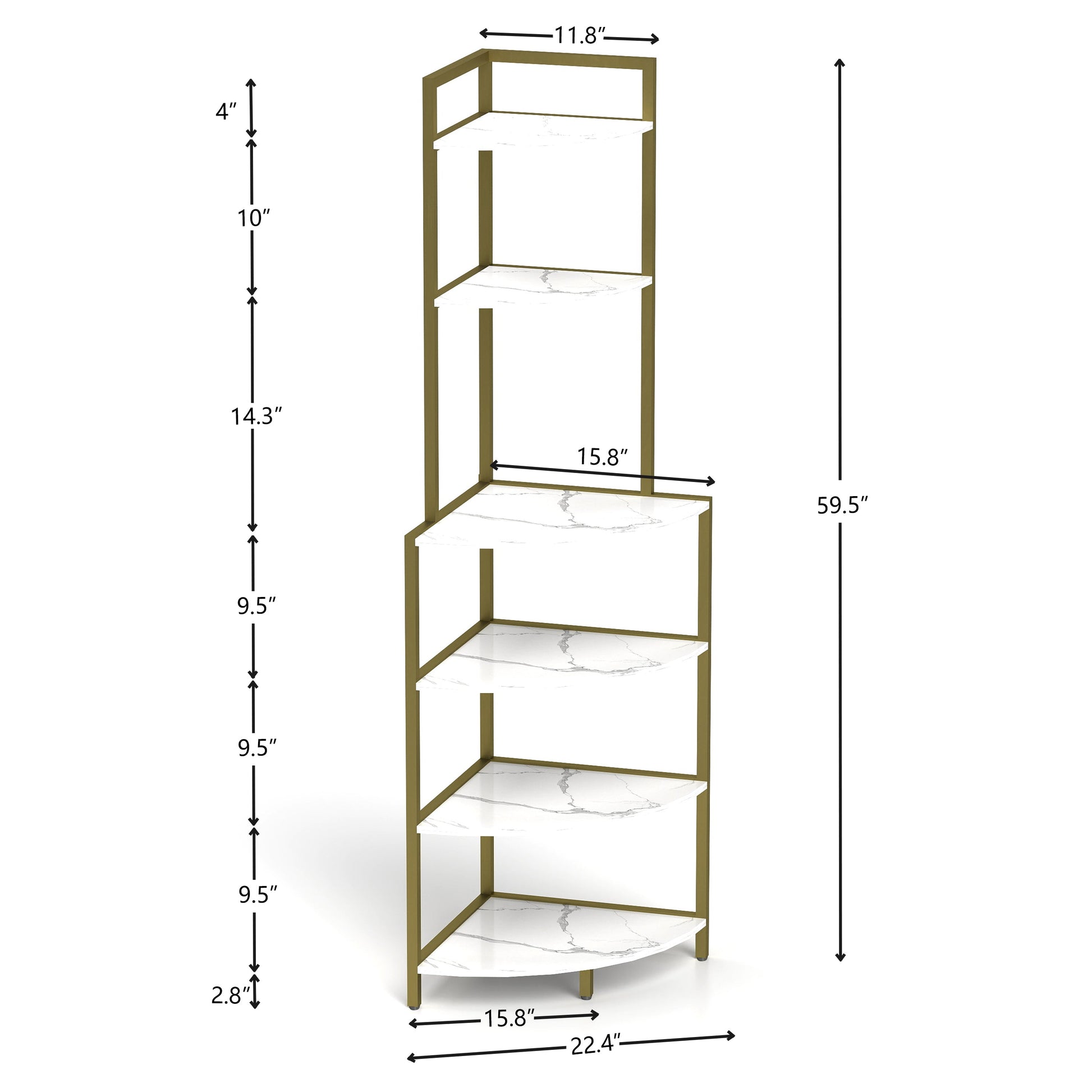 6-story corner open bookshelf, modern bookshelf, wooden frame, independent bookshelf unit, - Tampa Home & Garden Store