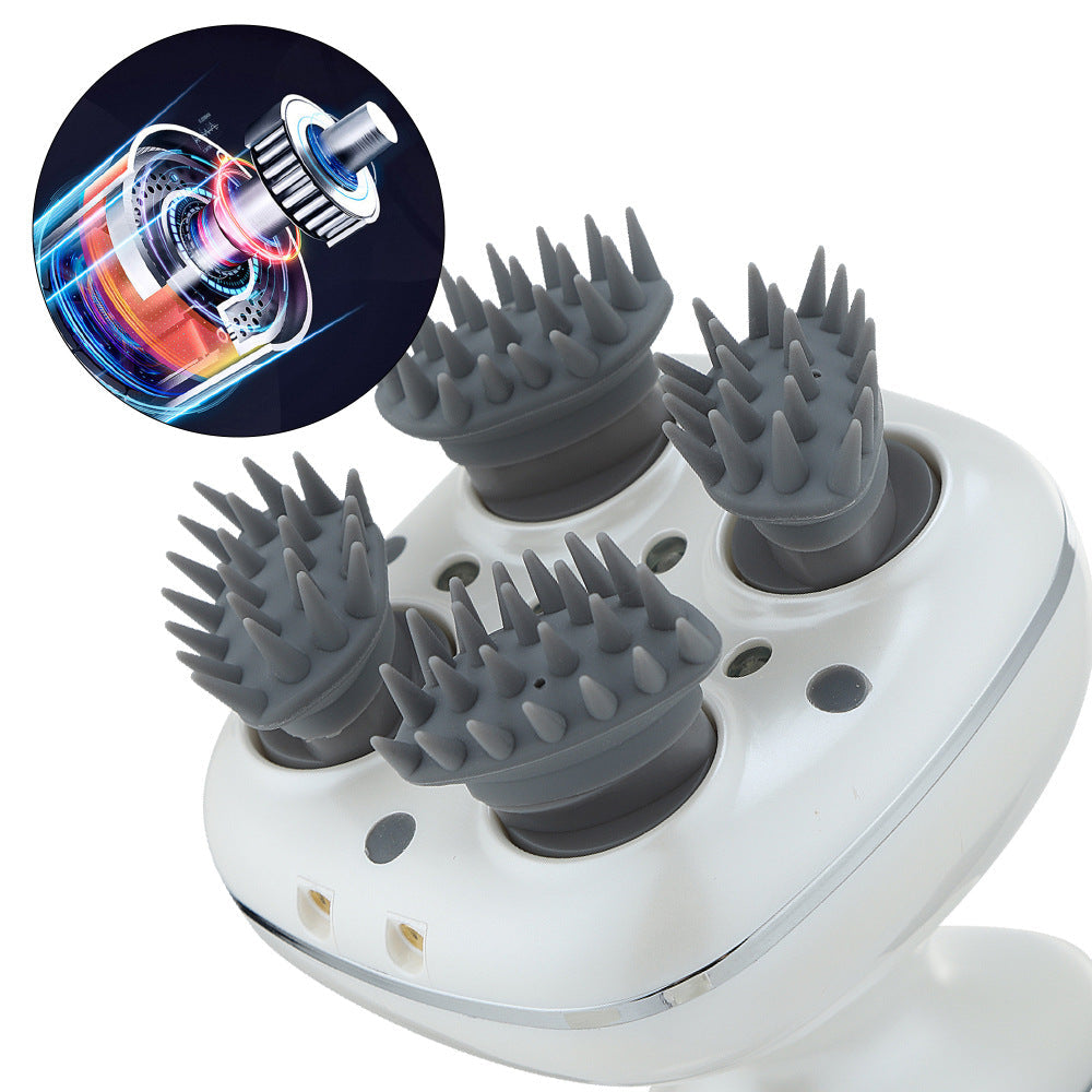 Head Massager 4-Claw Kneading Vibration Rechargeable Waterproof Head Massager Multi-Function - Tampa Home & Garden Store