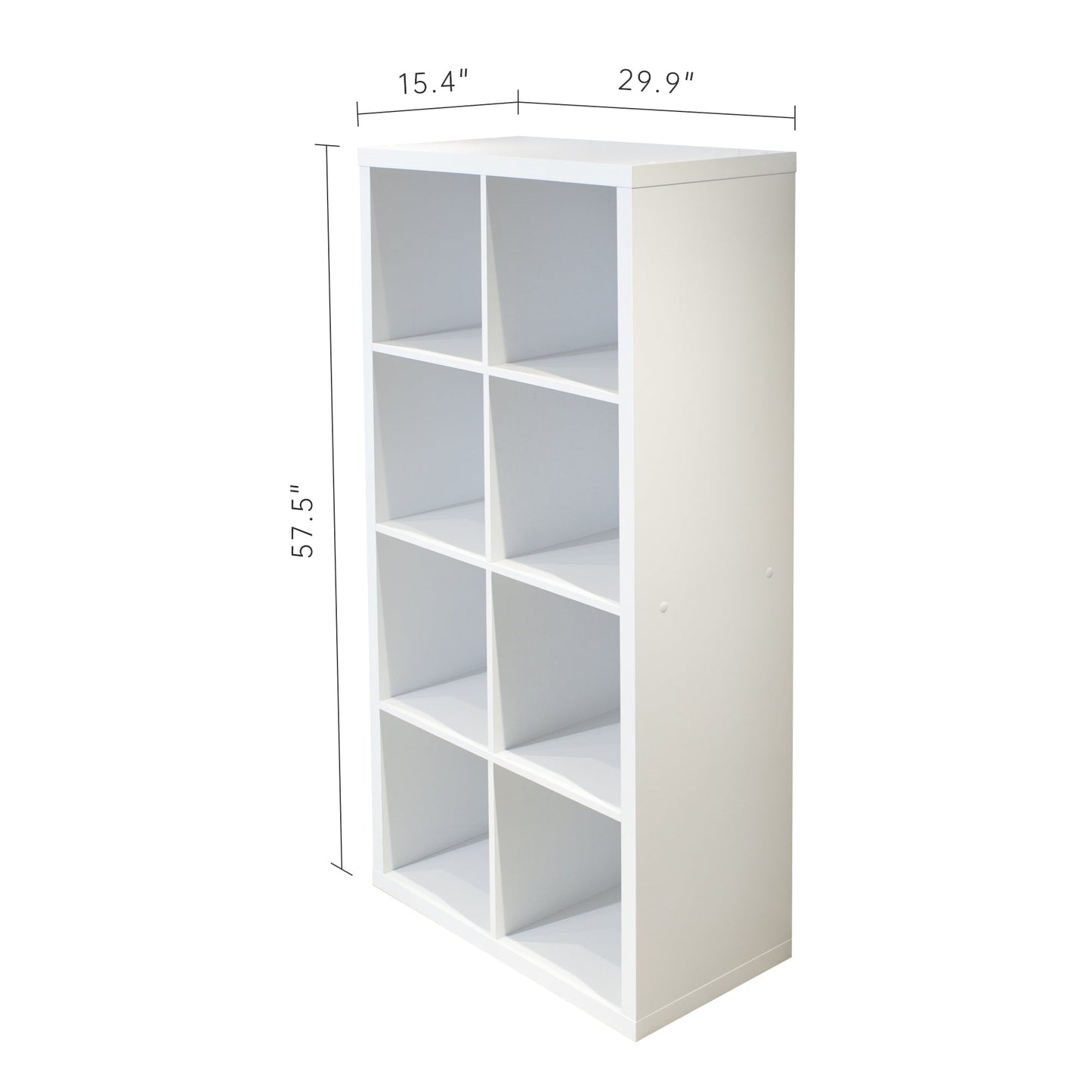 Smart Cube 8-Cube Organizer Storage with Opened Back Shelves 2 X 4 Cube Bookcase Book Shleves for Home Office (White) - Tampa Home & Garden Store