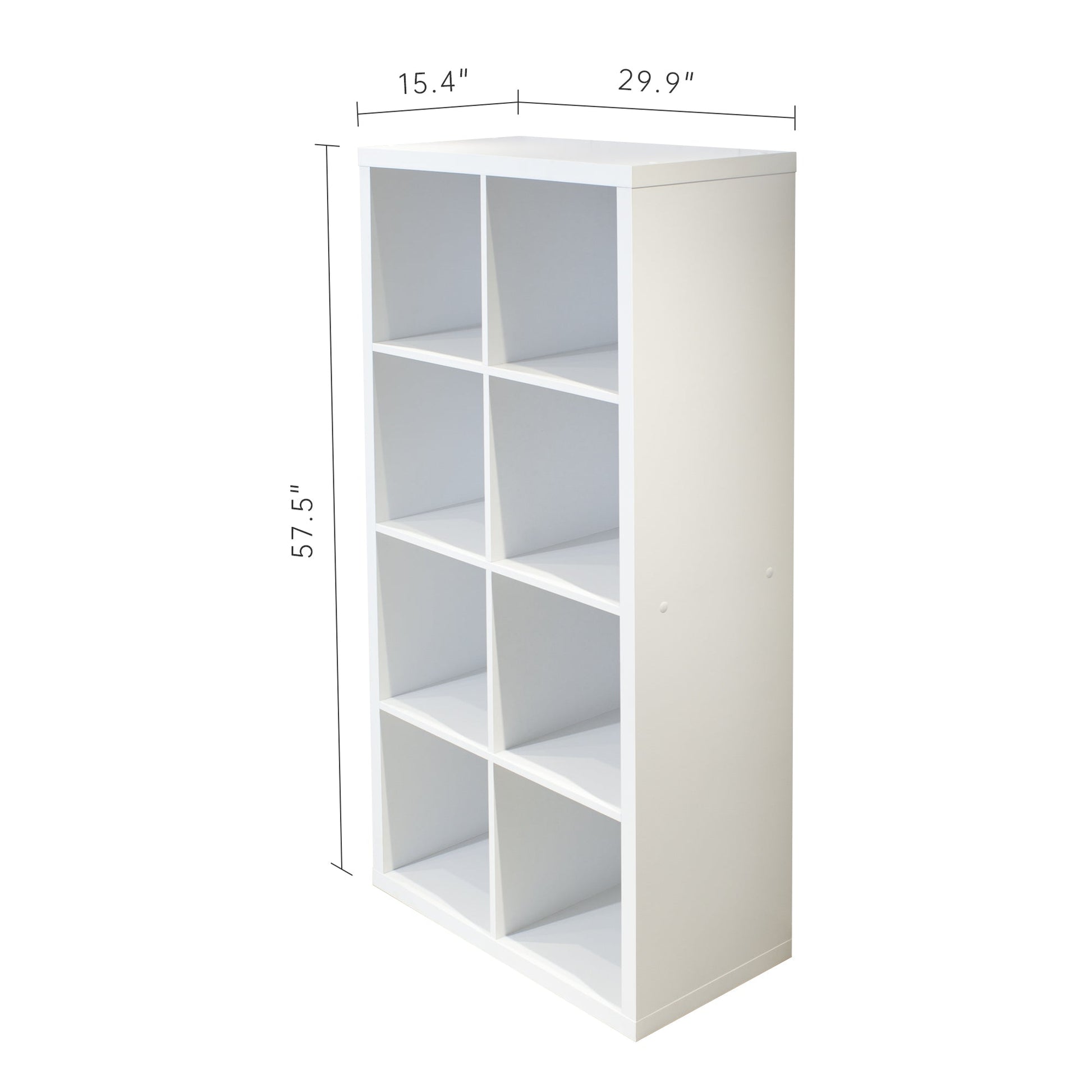 Smart Cube 8-Cube Organizer Storage with Opened Back Shelves 2 X 4 Cube Bookcase Book Shleves for Home Office (White) - Tampa Home & Garden Store