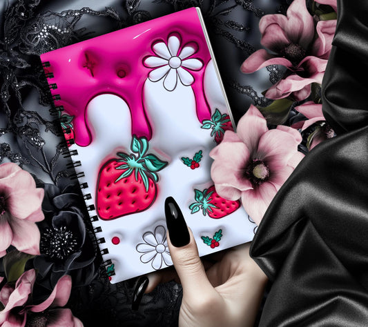 3D Stawberries Reusable Sticker Book, Sticker Album and Organizer, Kid Friendly and Waterproof - Tampa Home & Garden Store