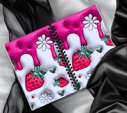 3D Stawberries Reusable Sticker Book, Sticker Album and Organizer, Kid Friendly and Waterproof - Tampa Home & Garden Store