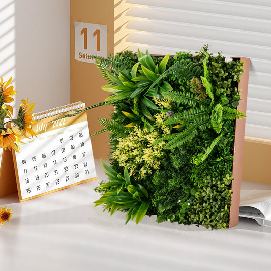 20" x 20" 3D Hanging Greenery Hedge with 11 Types of Mixed Faux Plants for Indoor Outdoor - Tampa Home & Garden Store