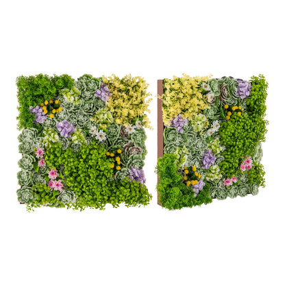 Plantas suculentas colgantes 3D de 20" x 20" con 10 tipos de plantas artificiales mixtas para el hogar o balcón