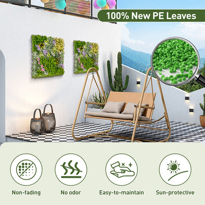 Plantas suculentas colgantes 3D de 20" x 20" con 10 tipos de plantas artificiales mixtas para el hogar o balcón
