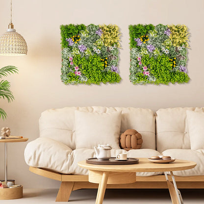 Plantas suculentas colgantes 3D de 20" x 20" con 10 tipos de plantas artificiales mixtas para el hogar o balcón