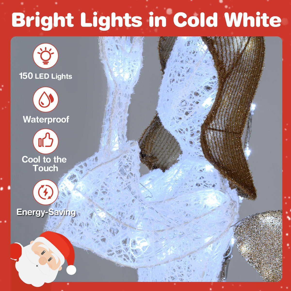 3D lighted angel lawn ornament 5.5 ft halo angel DirectDeals white LED lights waterproof decor on Tampa Home & Garden Store