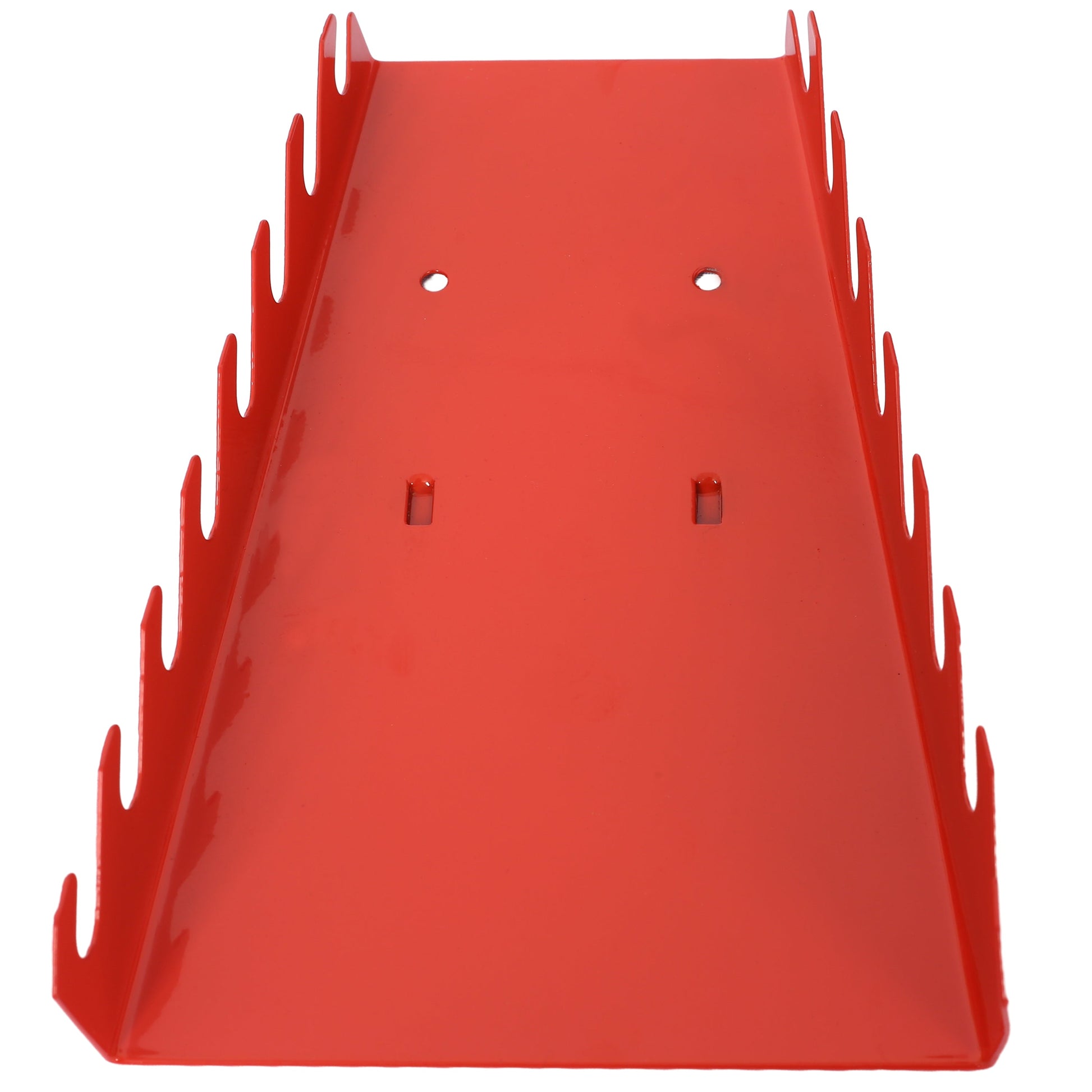 Red metal 4-foot garage nail board rack with three wall-mounted nail holders on Tampa Home & Garden Store