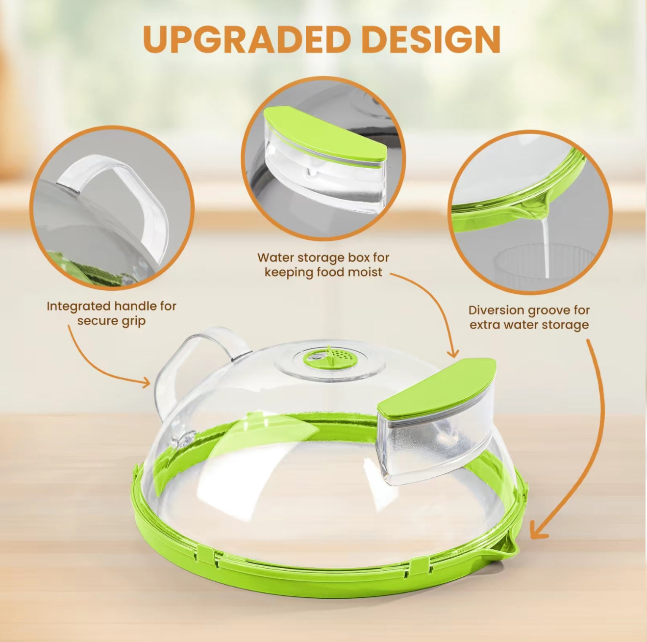 SteamGuard Microwave Cover with lime-green accents and integrated handle on Tampa Home & Garden Store