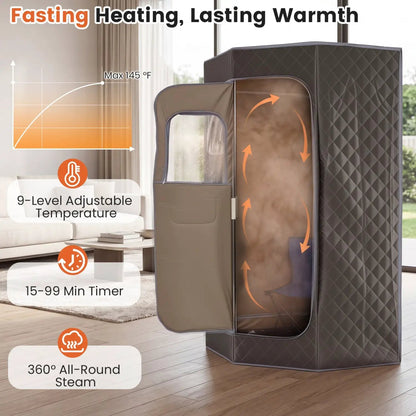 Portable Steam Sauna 3L For Home Fast Heat Remote
