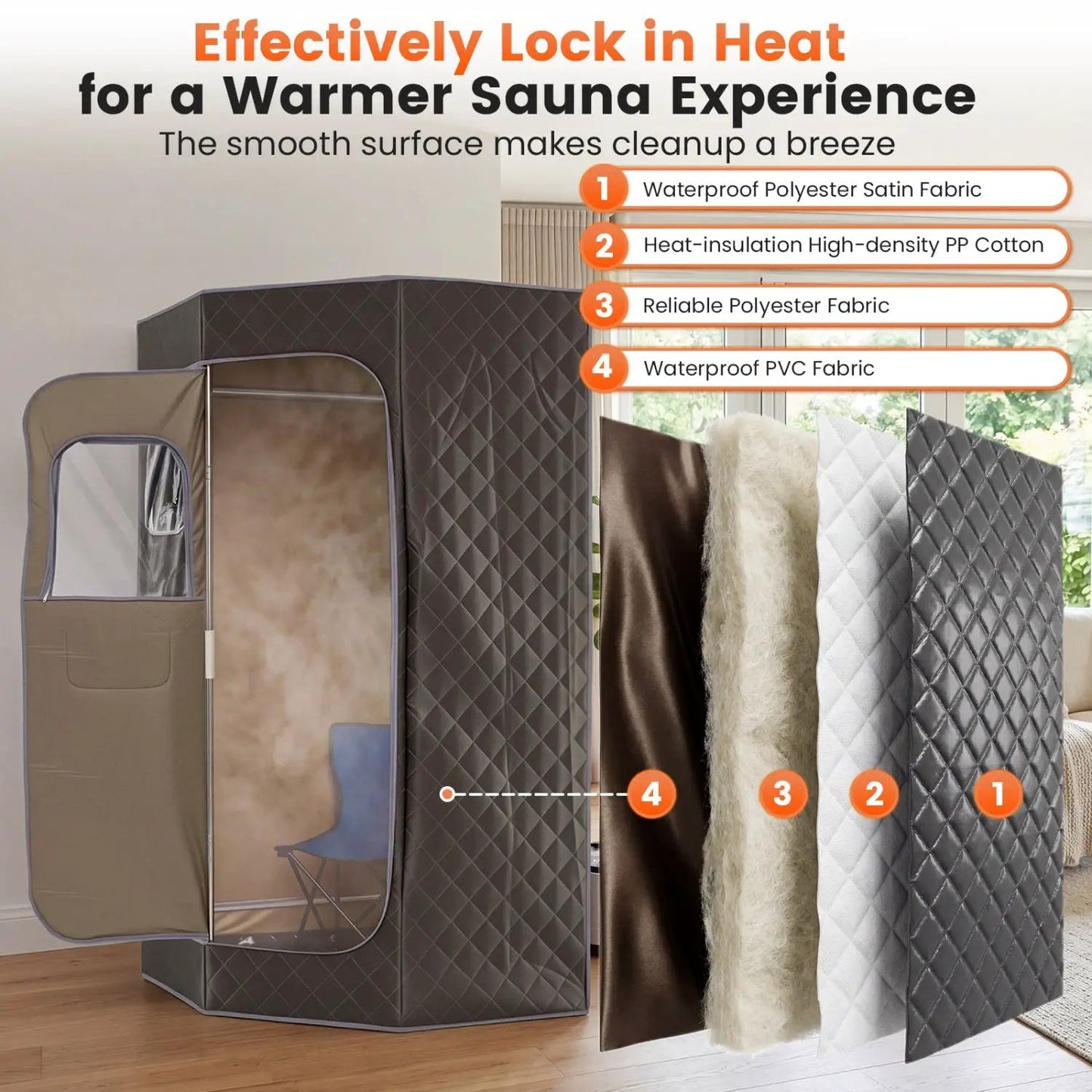Portable Steam Sauna 3L For Home Fast Heat Remote