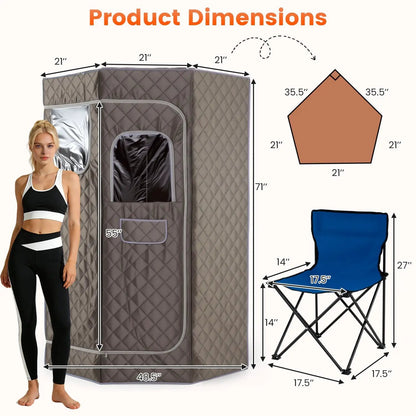 Portable Steam Sauna 3L For Home Fast Heat Remote