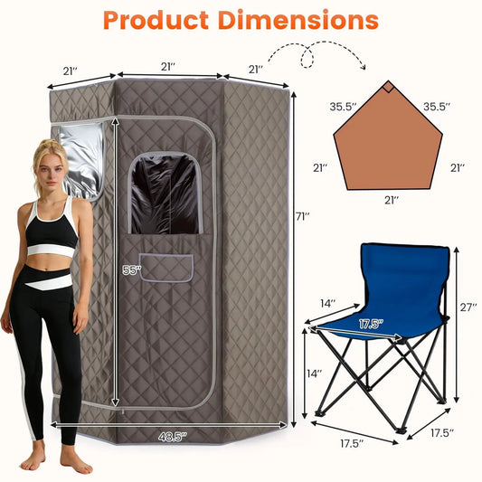 Portable Steam Sauna 3L For Home Fast Heat Remote