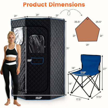 Portable Steam Sauna 3L For Home Fast Heat Remote