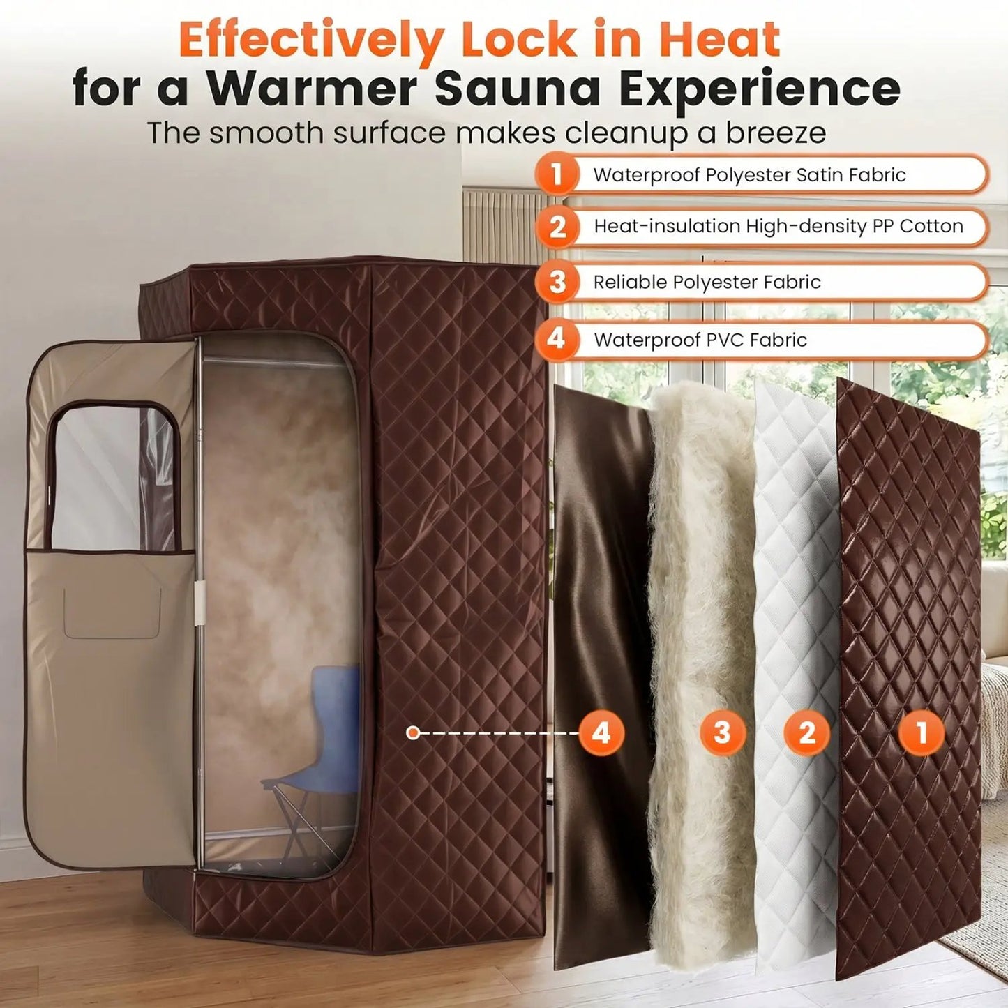 Portable Steam Sauna 3L For Home Fast Heat Remote