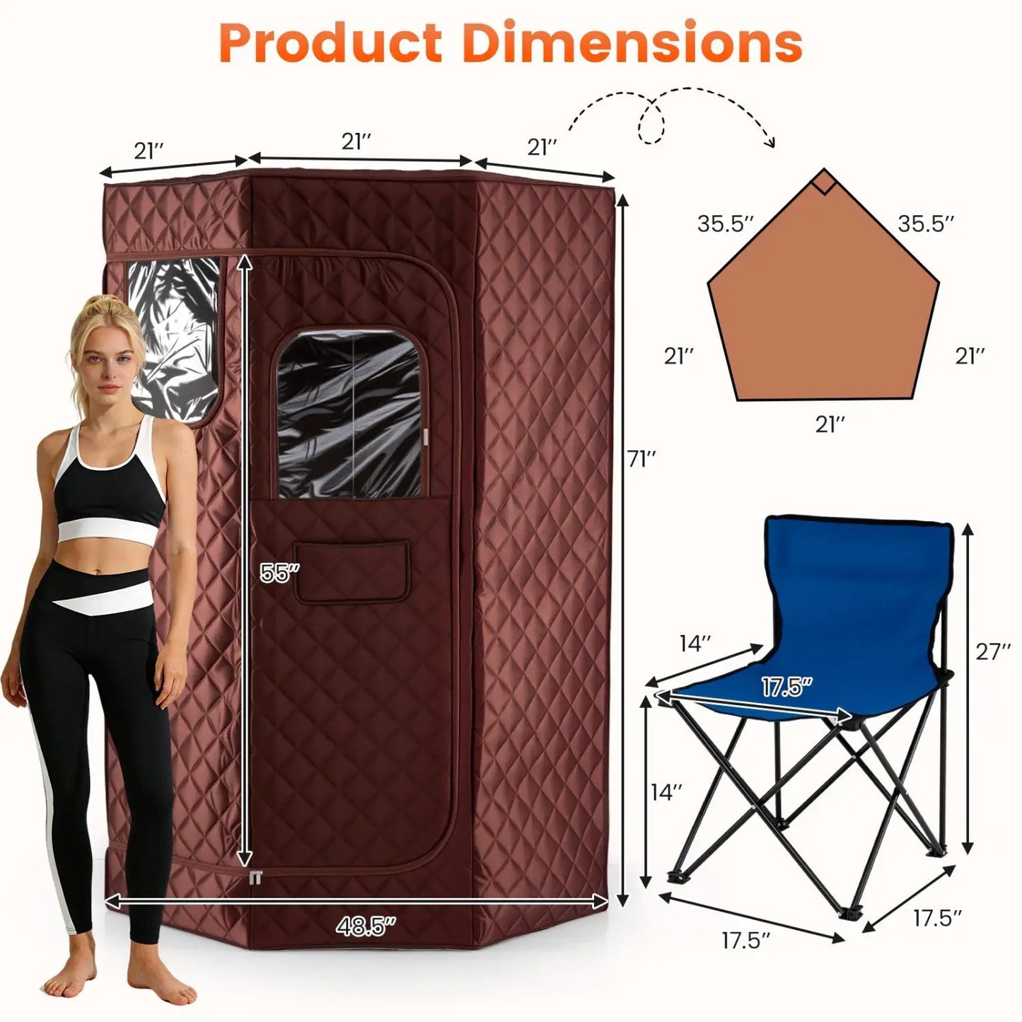 Portable Steam Sauna 3L For Home Fast Heat Remote