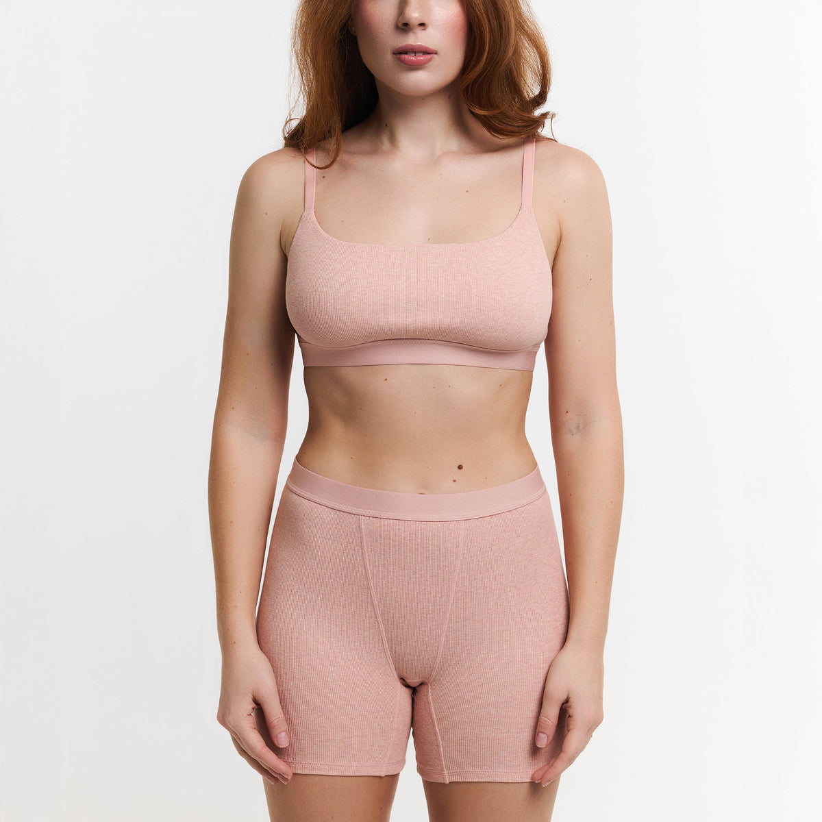 Botanical Dye Boxer in pink organic rib boyshorts by Net Positive on Tampa Home & Garden Store