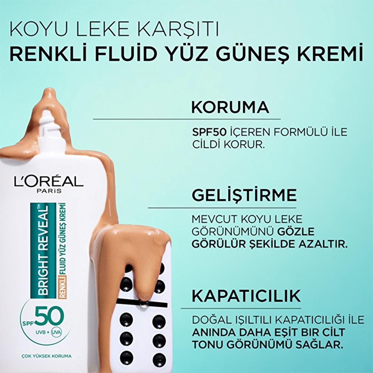 L’Oréal Paris Bright Reveal SPF50+ tinted facial sunscreen for sensitive skin, medium shade 1.69 oz on Tampa Home & Garden Store