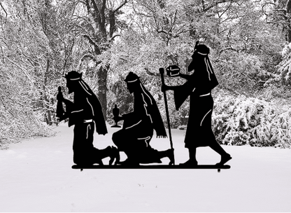 Three Wisemen outdoor Christmas decoration metal silhouette from Rustica Ornamentals on Tampa Home & Garden Store