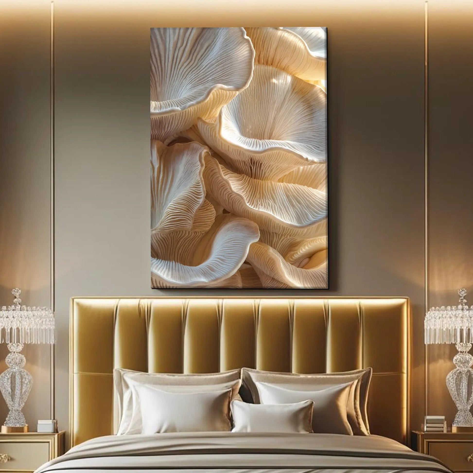 Nature in Motion Wall Art canvas by Tailored Canvases in cream beige tones on Tampa Home & Garden Store