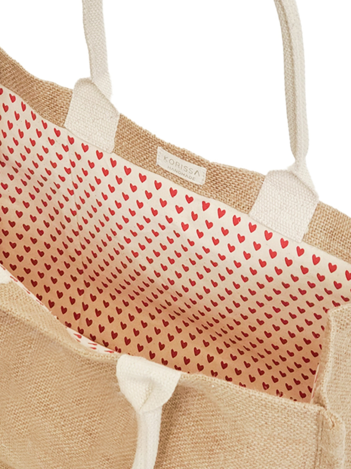 Jute Canvas Shopping Bag With Pompom