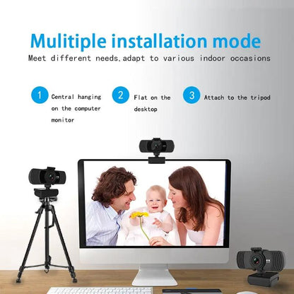 Webcam Real 1080p Wide Angle Camera With Mic