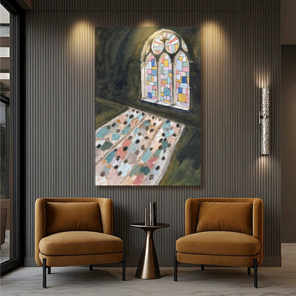 Canvas Sacred Reflection Faith Wall Art by Tailored Canvases, stained-glass window motif on Tampa Home & Garden Store
