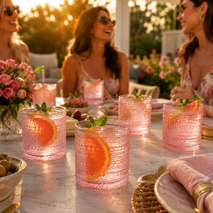 Monet Hobnail Lowball Glassware Set of 6