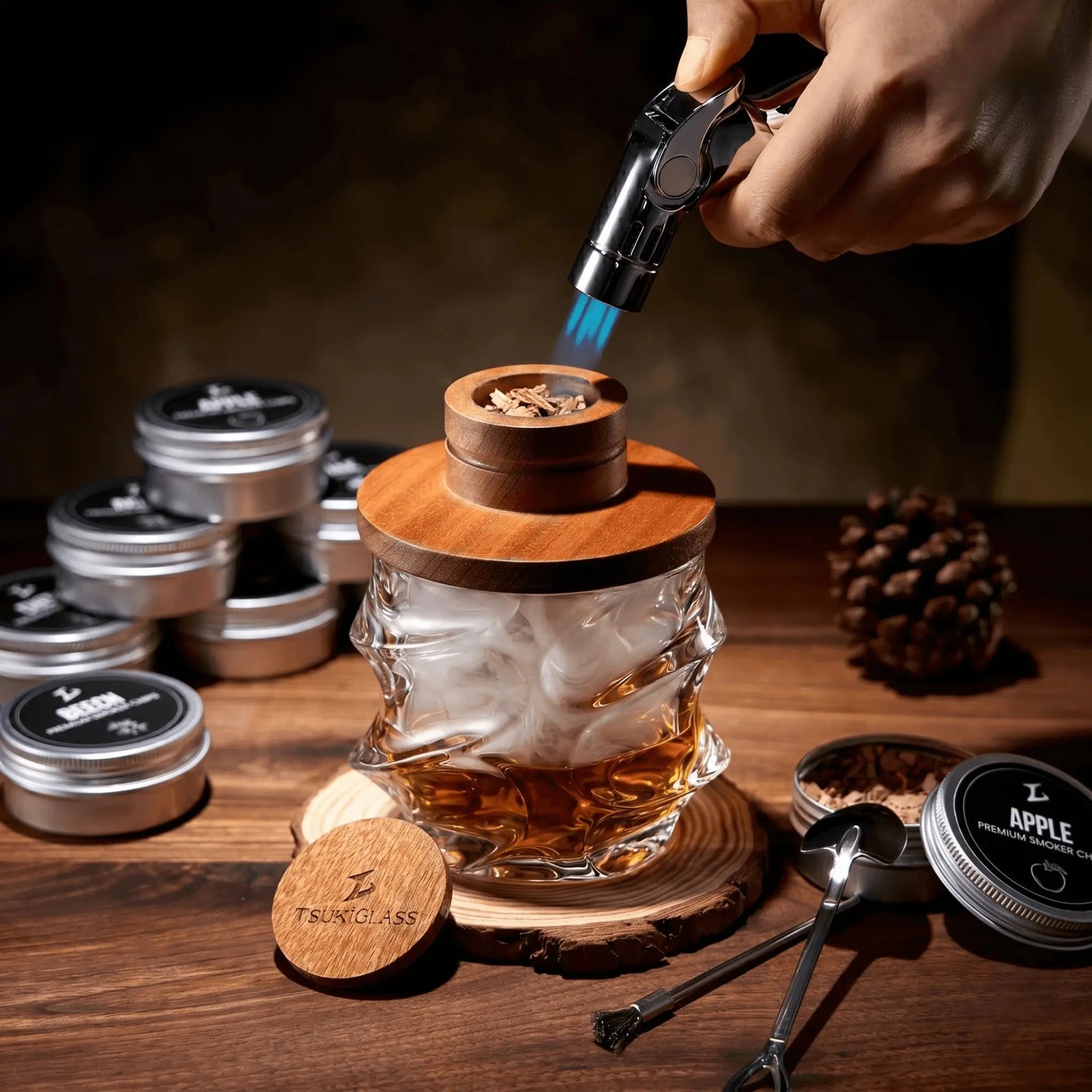 Tsuki Smoker Kit for Whisky and Cocktails