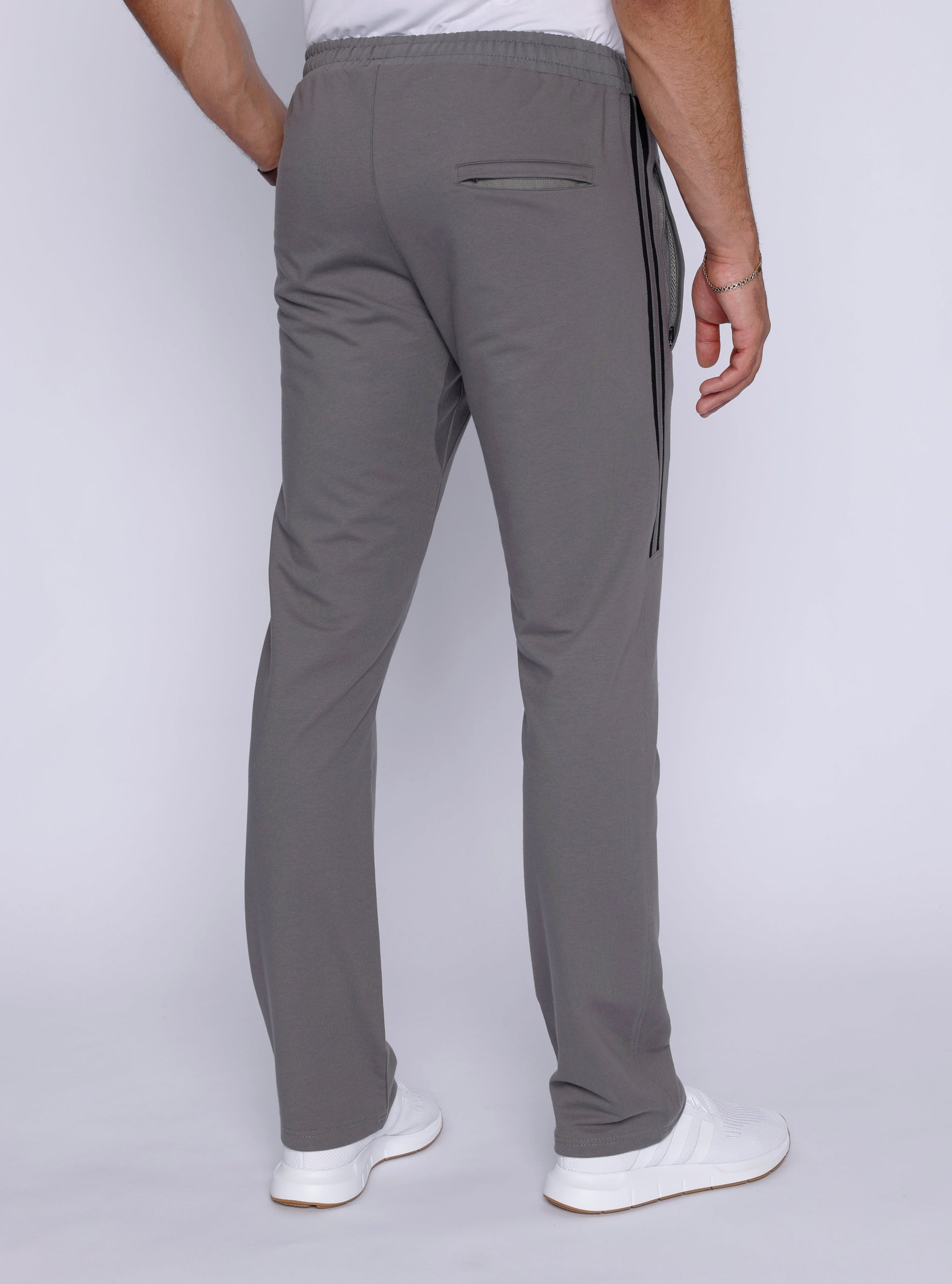 Ultimate Flex athletic sweatpants, SCR Sportswear, grey men's joggers with back zip pocket on Tampa Home & Garden Store