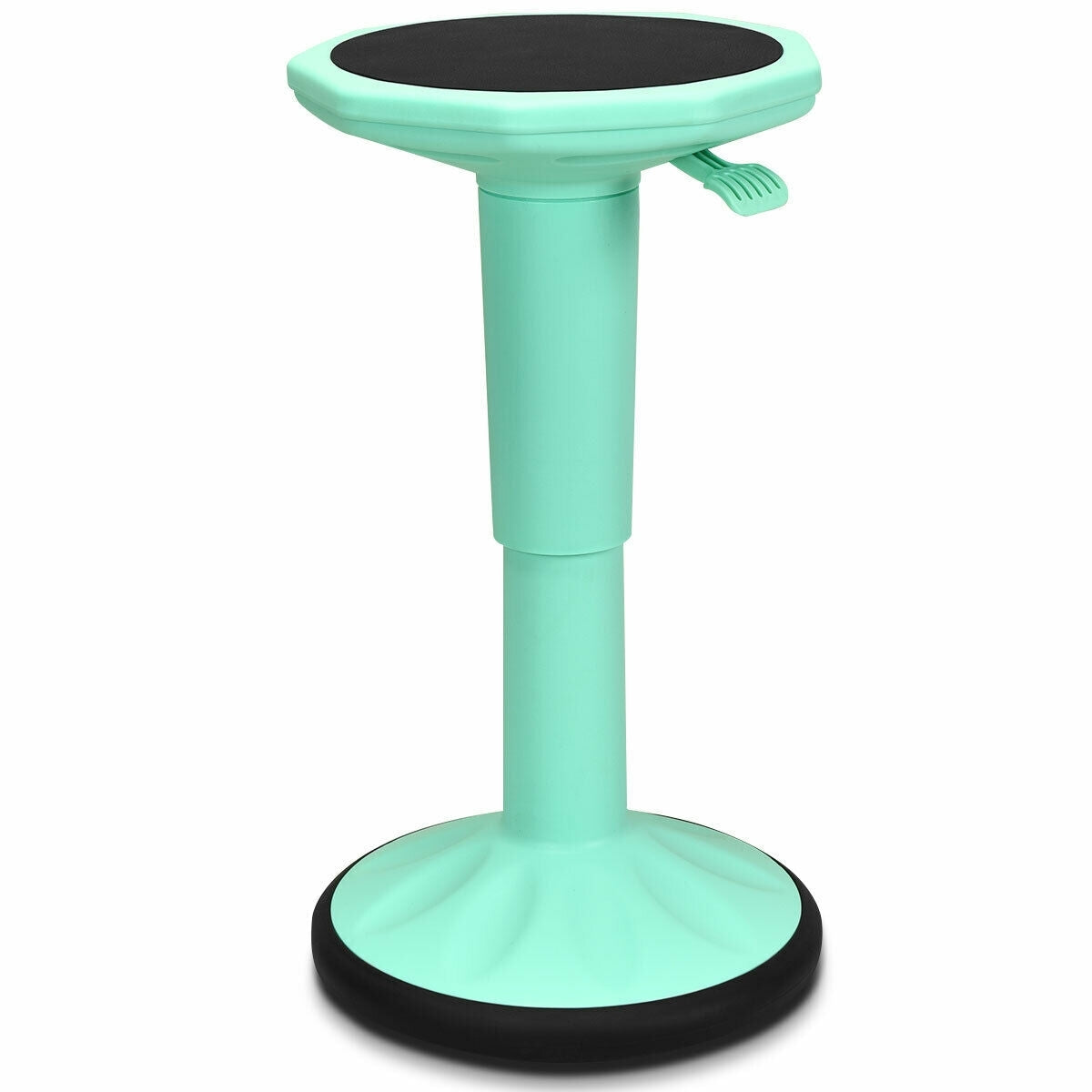 Taburete ajustable de aprendizaje activo para oficina en casa con asiento acolchado - Negro