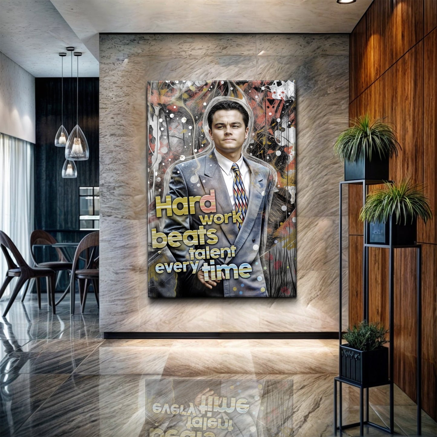 Hard Work Beats Talent Every Time canvas by Tailored Canvases, motivational wall art on Tampa Home & Garden Store